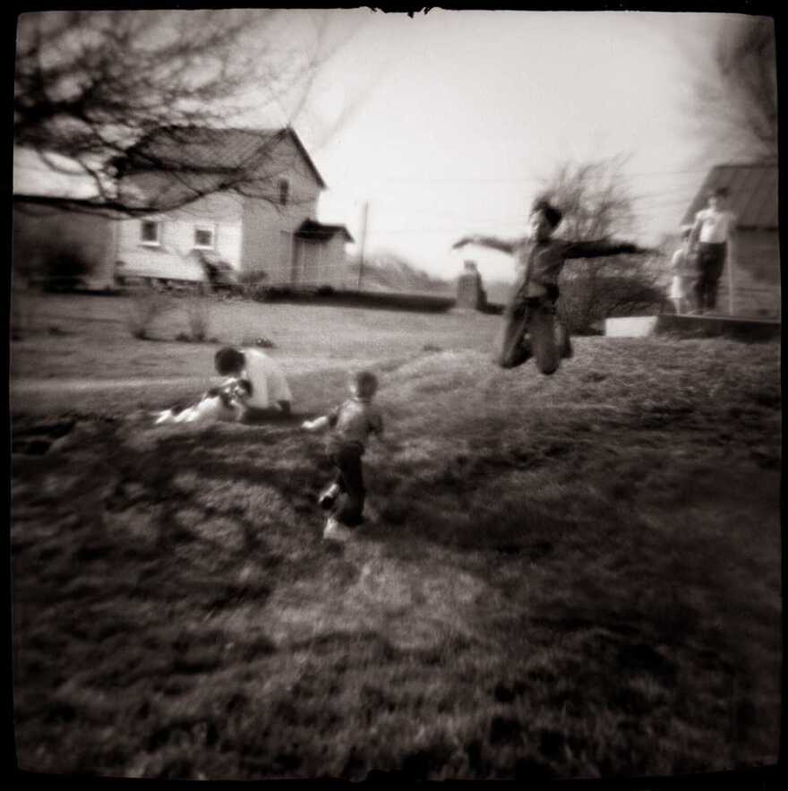 Nancy Rexroth (b. 1946), United States, "Boys Flying, Amesville, Ohio," 1976, gelatin silver print Â© The 1988 Rexroth Family Trust